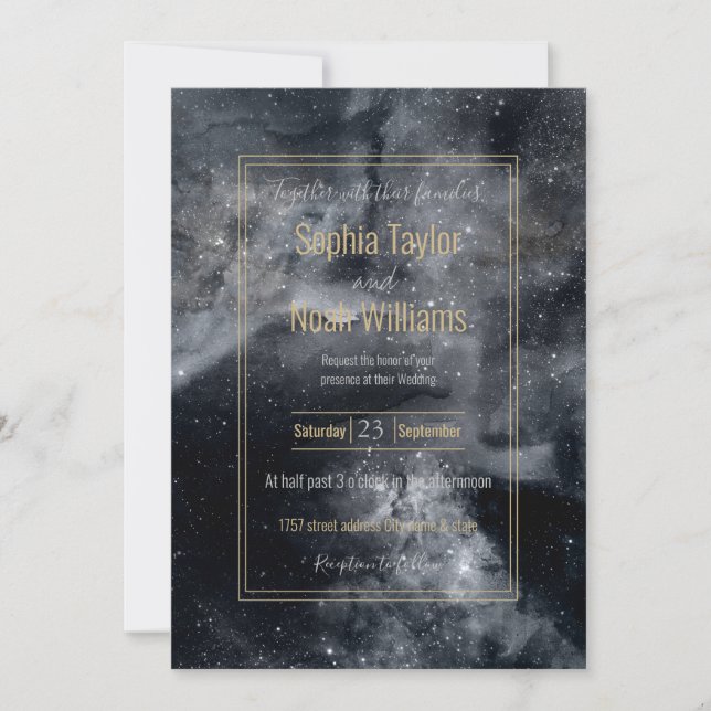 Peinture Nebula en Galaxie noire blanche (Devant)