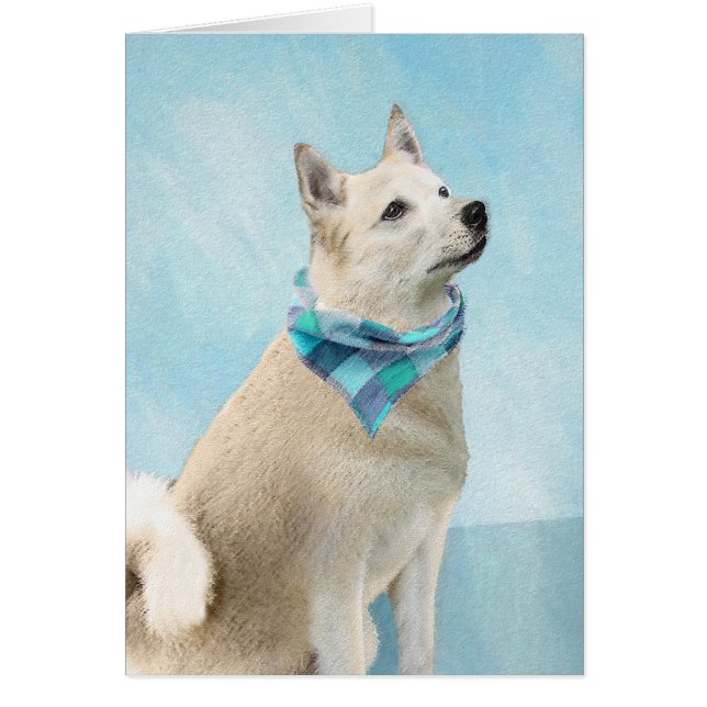 Peinture norvégienne Buhund - jolie art original c (Devant)