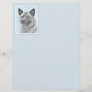 Peinture norvégienne Elkhound - Art original Chien