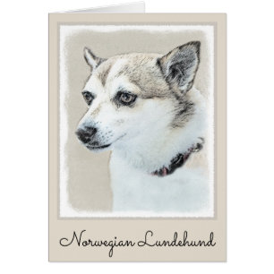 Peinture norvégienne Lundehund - Art original chie