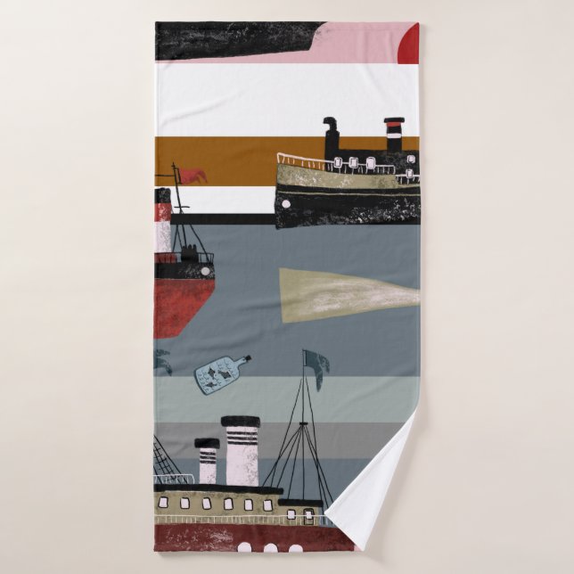 Peinture numérique à la main dessin mignon crayon  (Serviette de bain)