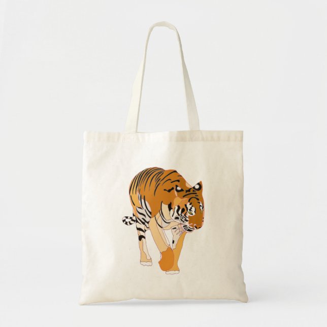 Peinture numérique de sacs en toile de tigre (Devant)