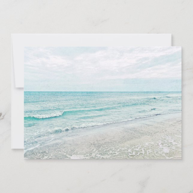 Peinture Ocean Waves Aqua Aquarelle bleu clair (Devant)