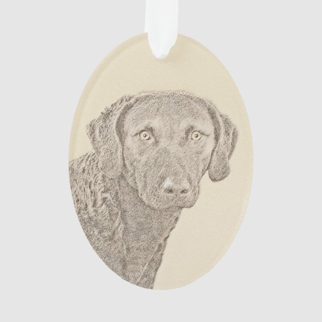 Peinture originale de chien par Retriever de Chesa (dos)