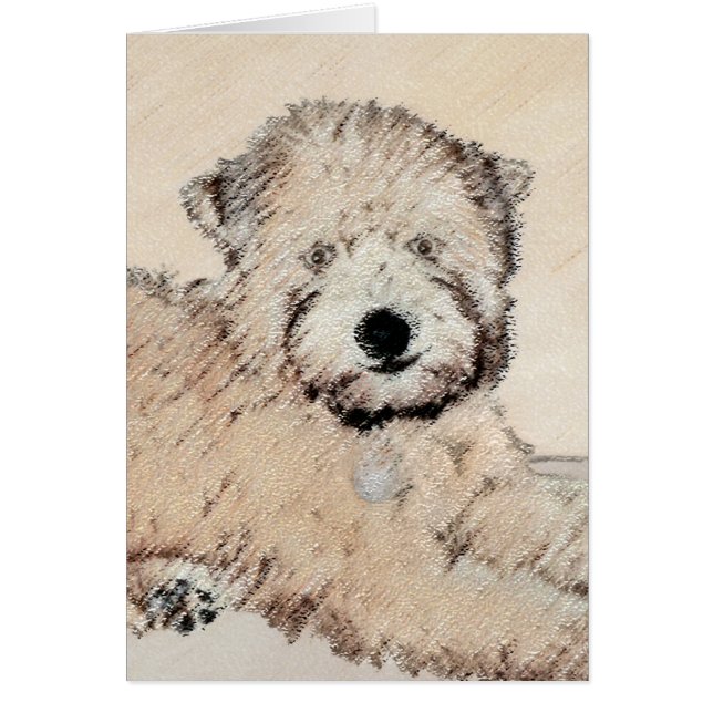 Peinture originale de Terrier Irlandais à poil dou (Devant)