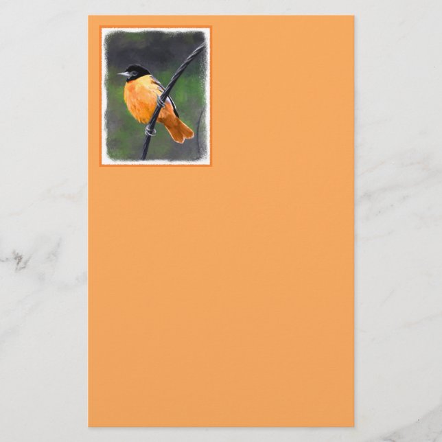 Peinture Oriole - Art Oiseau Original (Devant)