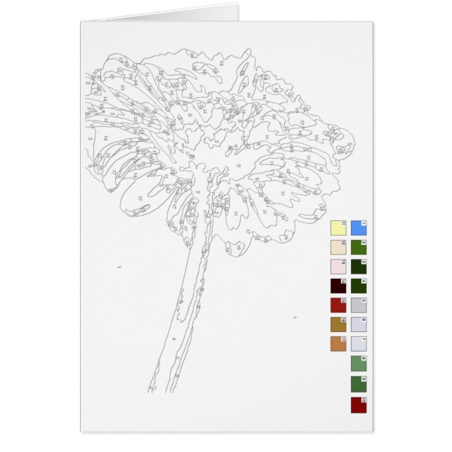 Peinture par la carte de nombres : Fleur (Devant)