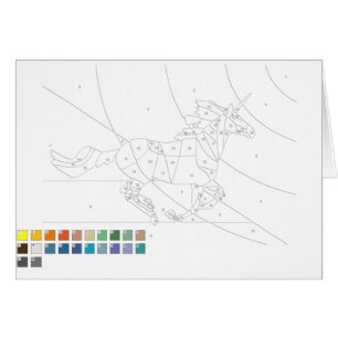 Peinture par numéro Carte : Cheval