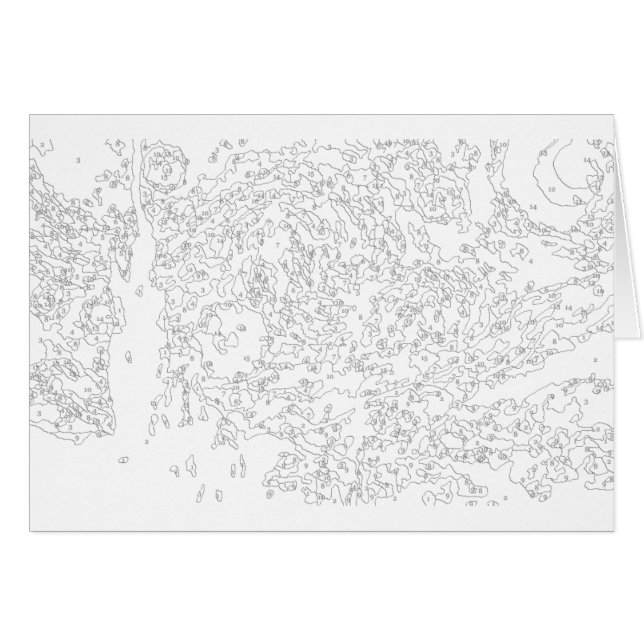 Peinture par numéros : La carte de nuit étoilée (Devant horizontal)