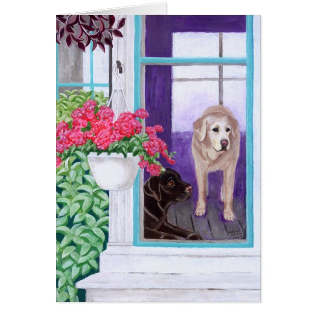 Peinture paresseuse de Labradors d'après-midi (Devant)