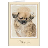 Peinture Pekingese - Cute Original Chien Art