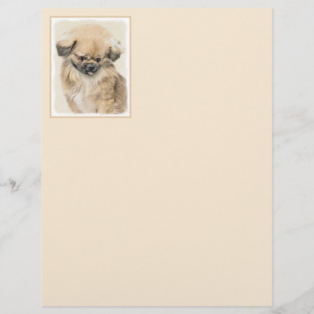 Peinture Pekingese - Cute Original Chien Art (Devant)