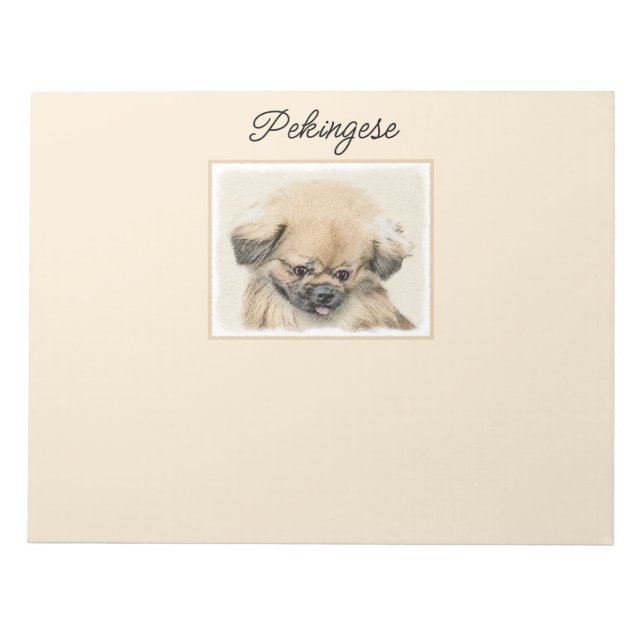 Peinture Pekingese - Mignonne Bloc-notes d'art ori (Devant)