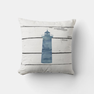 Peinture phare bleu Oreiller à lancer nautique