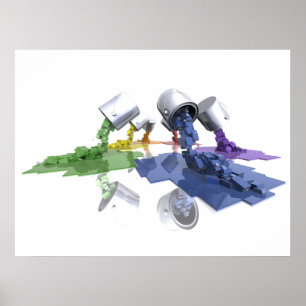 Peinture Pixels - affiche