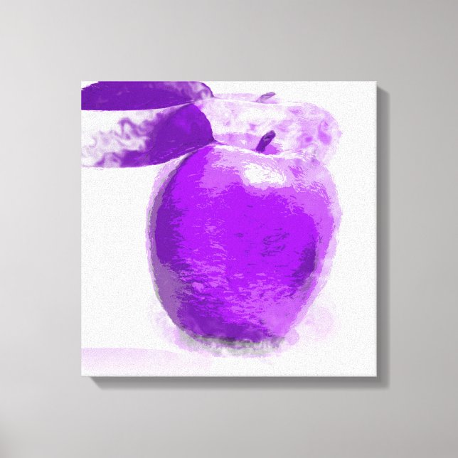 Peinture Pomme violette #2 - Toile enveloppée (Recto)