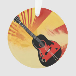 Peinture Pop Art Guitare Illustration Vintage Retr