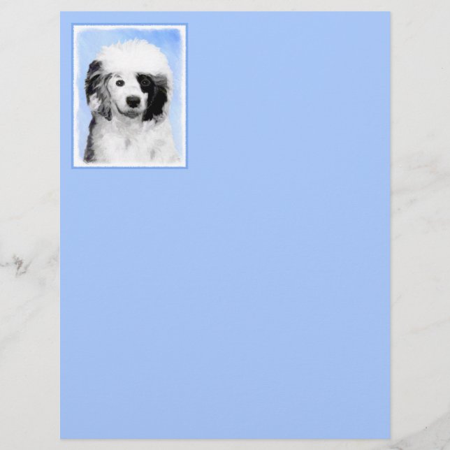 Peinture Portugaise de Chien d'Eau - Art original  (Devant)