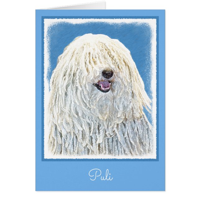 Peinture Puli - Cute Original Chien Art (Devant)