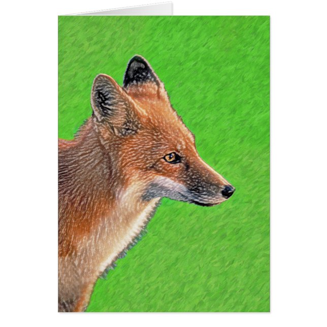 Peinture Red Fox - Art original de la faune (Devant)
