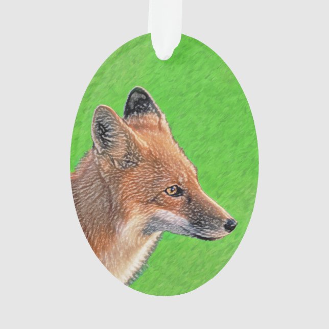 Peinture Red Fox - Art original de la faune (dos)