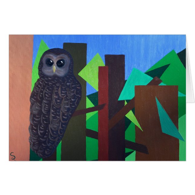 Peinture repérée de hibou (Devant horizontal)