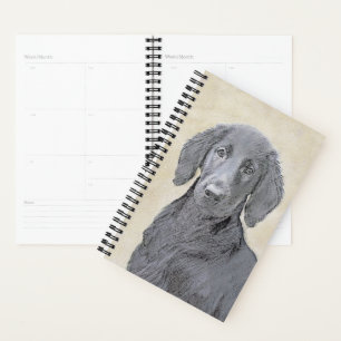 Peinture Retriever à revêtement plat - Art Chien o