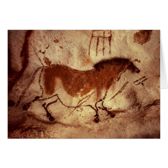 Peinture rocheuse d'un cheval, c.17000 av. (Devant horizontal)