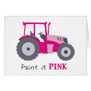 Peinture rose d'illustration de tracteur il rose !