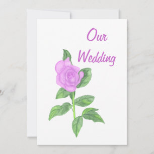 Peinture rose lavande, invitations de mariage pers