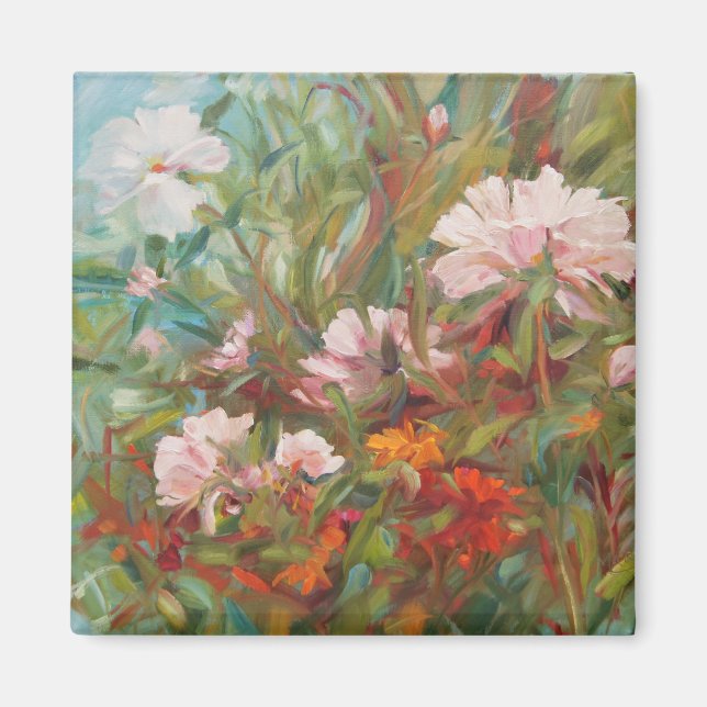 Peinture rose roses Magnet (Devant)