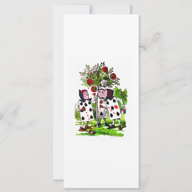 Peinture Rose Rouge - Invitation / RSVP (Devant)