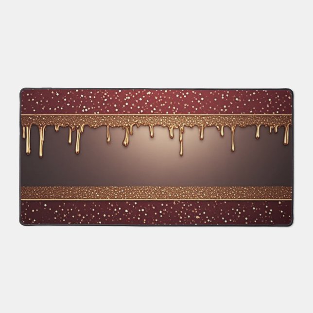 Peinture rouge qui coule sur fond de paillettes do (Recto)