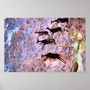 Peinture Rupestre.  affiche