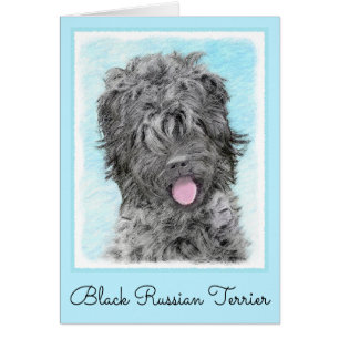 Peinture russe Terrier noir - Chien original migno