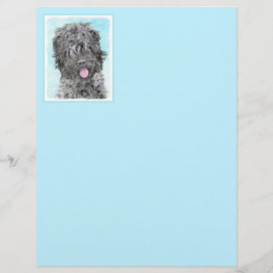 Peinture russe Terrier noir - Chien original migno