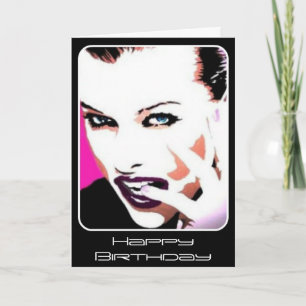 Peinture 'Rythme & Discorde' sur une carte d'anniv