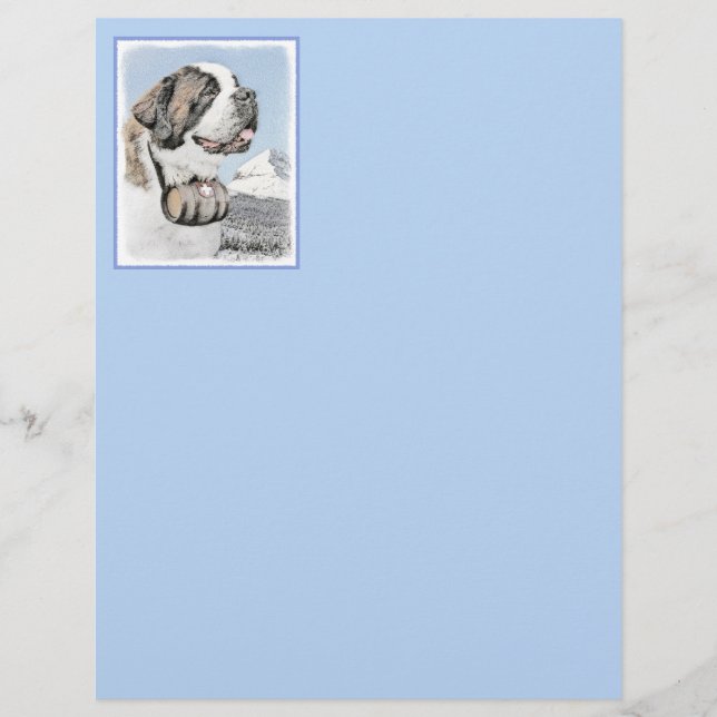 Peinture Saint Bernard - Cute Original Chien Art (Devant)
