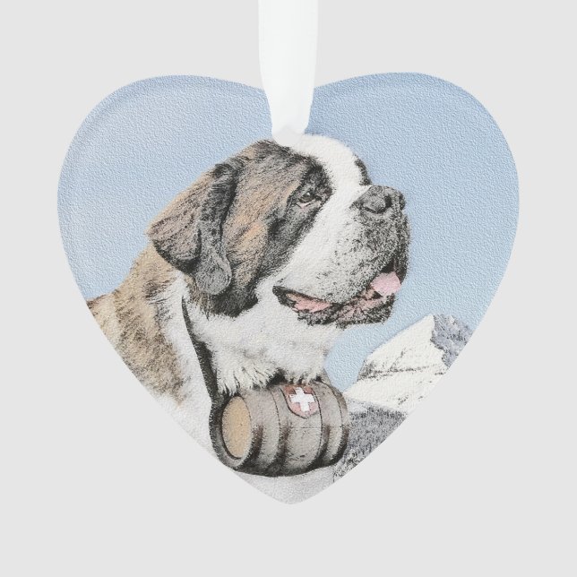 Peinture Saint Bernard - Cute Original Chien Art (devant)
