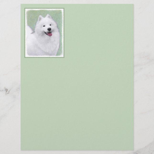 Peinture Samoyed - Cute Original Chien Art (Devant)