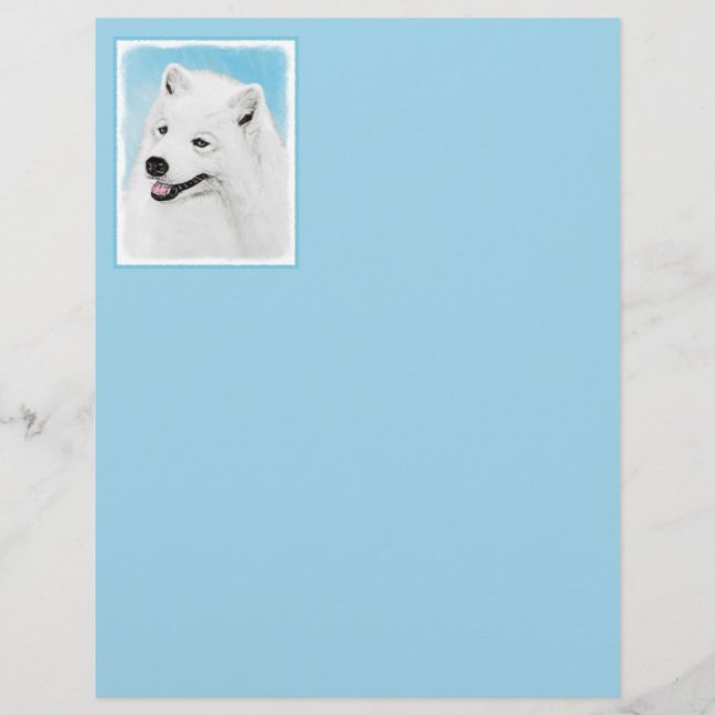 Peinture Samoyed - Cute Original Chien Art (Devant)