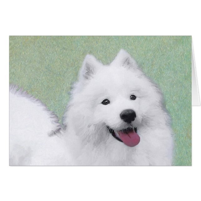 Peinture Samoyed - Cute Original Chien Art (Devant horizontal)
