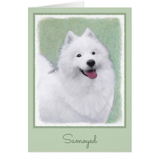 Peinture Samoyed - Cute Original Chien Art (Devant)