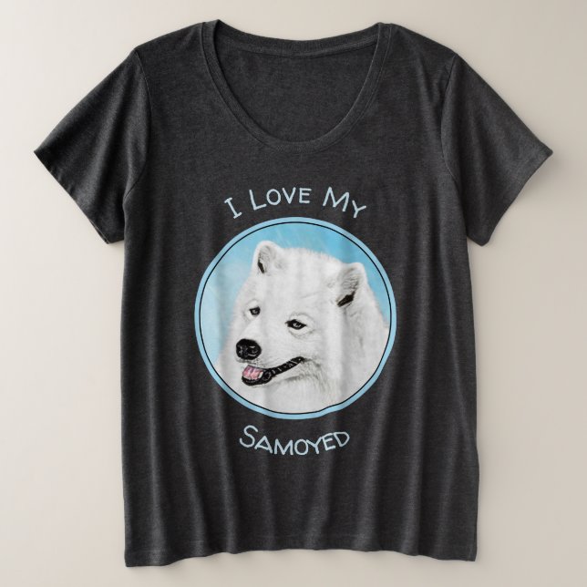 Peinture Samoyed - Cute Original Chien Art (Design devant)