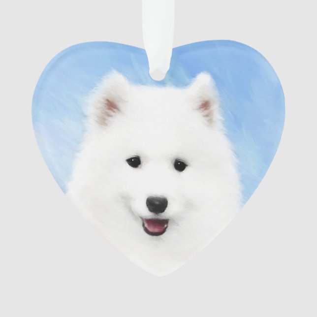 Peinture Samoyed Puppy - Jolie Art Original Chien (devant)
