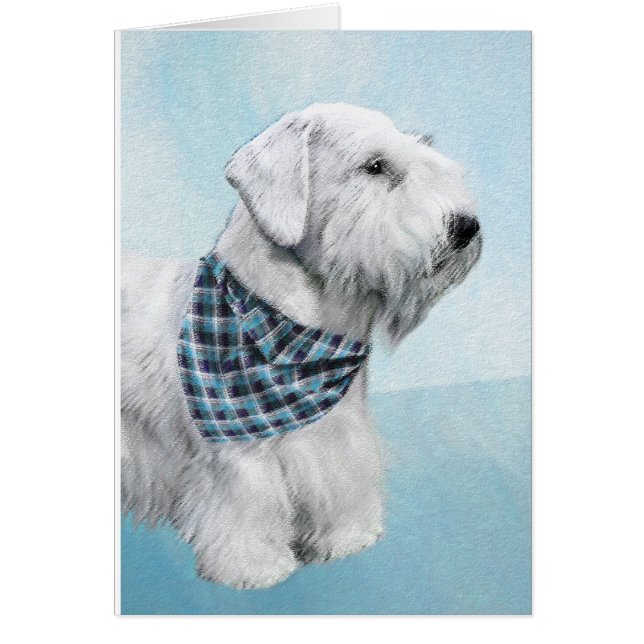 Peinture Sealyham Terrier - Cute Original Chien Ar (Devant)