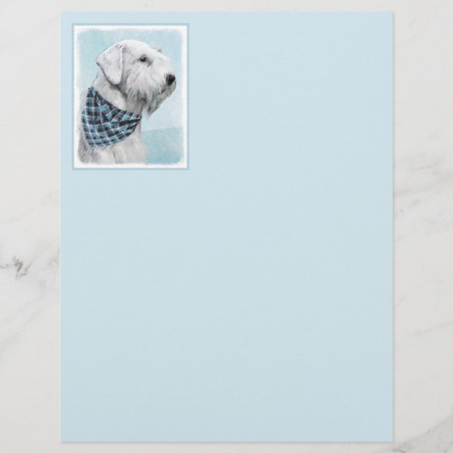 Peinture Sealyham Terrier - Cute Original Chien Ar (Devant)