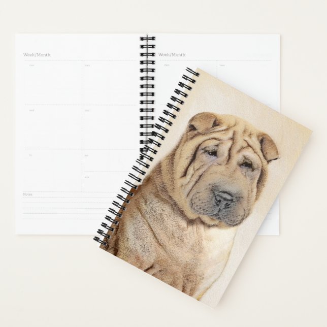 Peinture Shar Pei - Cute Original Chien Art (Devant avec enveloppe)