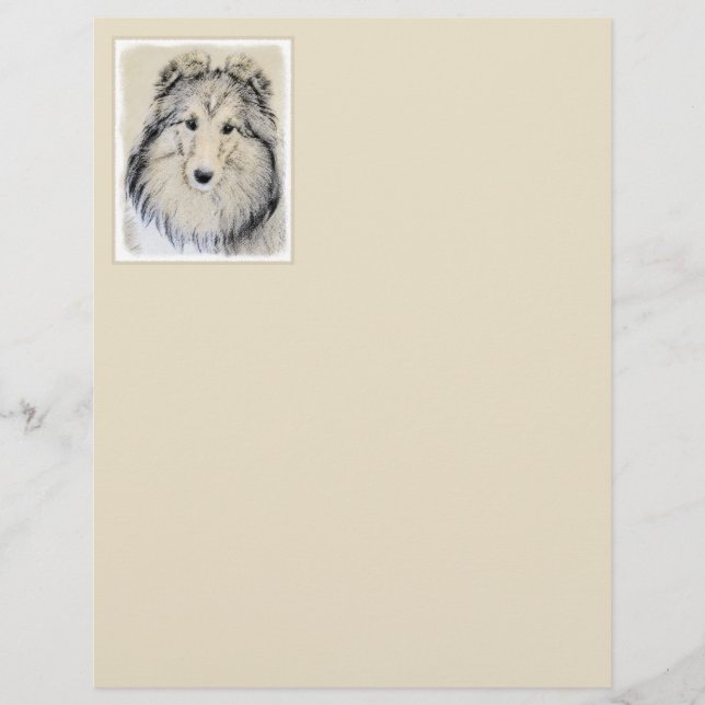 Peinture Shetland Sheepdog - Jolie art original ch (Devant)