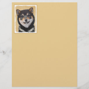Peinture Shiba Inu (Noir et Tan) - Art Chien